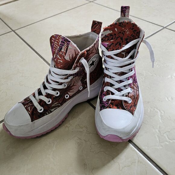 CONVERSE Run Star Hike Tropical Florals Jungle Shoes Boots 5M/6.5W A00551C - Picture 9 of 16